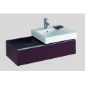 3D vanity unit 890x240, plum, cut-out le LH 1 Draw