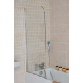 Round Profile Over Bath Shower Screen Chrome 1400x800x5mm