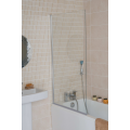 Square Profile Over Bath Shower Screen Chrome 1400x800x5mm