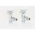 Towel Warmer Cross Head Radiator Valve-Angled CP pair Towel Warmer Cross Head Radiator Valve-Angled CP pair