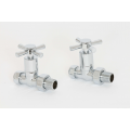 Towel Warmer Cross Head Radiator Valve-Straight CP pair Towel Warmer Cross Head Radiator Valve-Straight CP pair