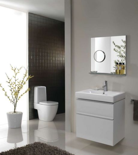 Vanity Unit 600 white 2 Draw