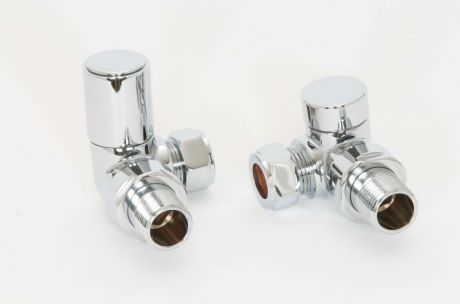 Corner Wheelhead/lockshield Radiator Valve