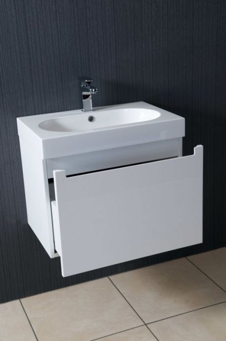 Wall Hung 600 Basin and Unit WHITE