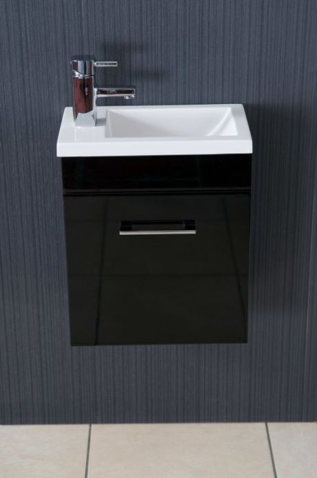 400 Wall Hung Basin and Furniture Unit BLACK