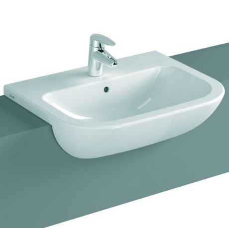 VITRA S20 SEMI REC BASIN 55CM 2TH WH