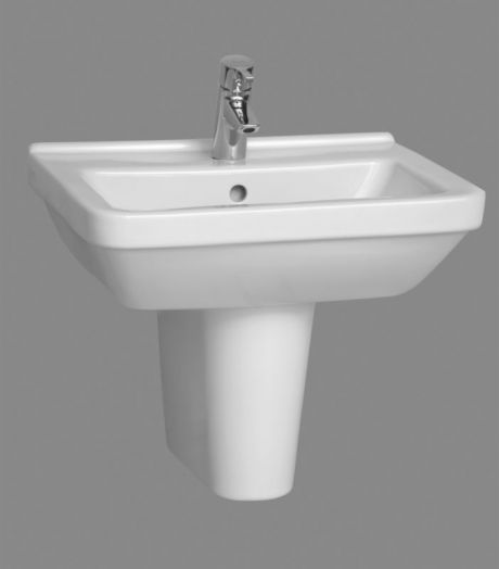 VITRA S50 BASIN 55CM SQUARE 1TH WHITE