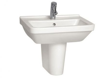 VITRA S50 BASIN 50CM SQUARE 1TH WHITE
