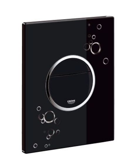 GROHE NOVA CIRCLES FLUSHPLATE BLACK/CHROME