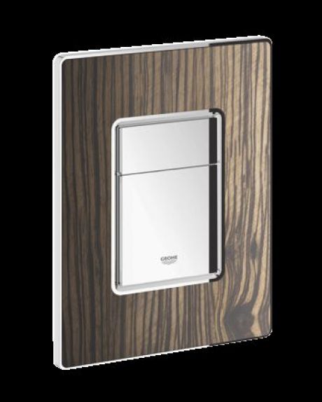 GROHE COSMOS FLUSH PLATE WOOD MACASSAR