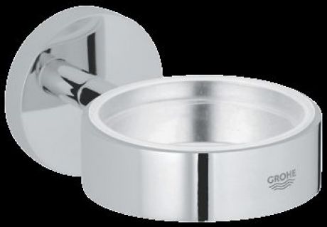 GROHE ESSENTIALS GLASS/SOAP DISH HOLDER CP